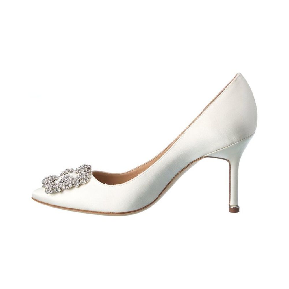 Manolo Blahnik Hangisi 90 Satin Pump - Picture 2 of 5